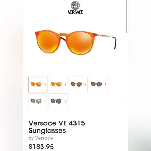 Versace VE 4315 Sunglasses orange round - Picture 2 of 8